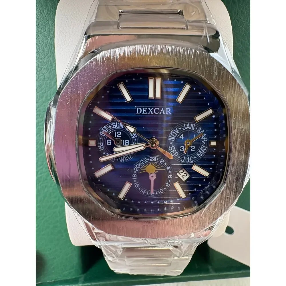New Dexcar Men's Stainless Steel Watch - Silver & Blue